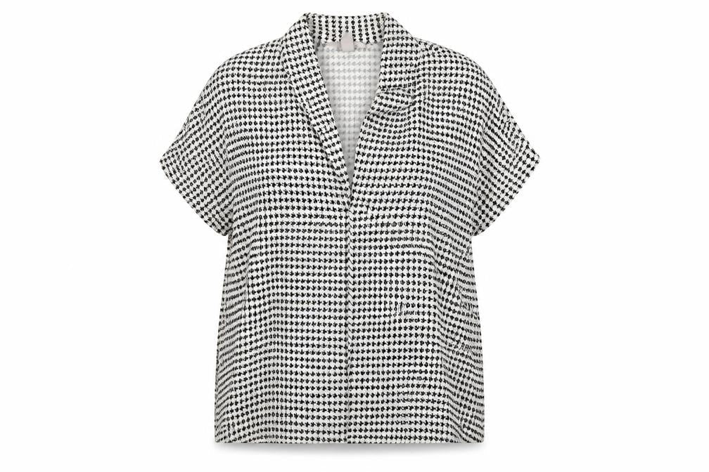 H&M Womens Multicoloured Houndstooth  Basic Blouse Size S