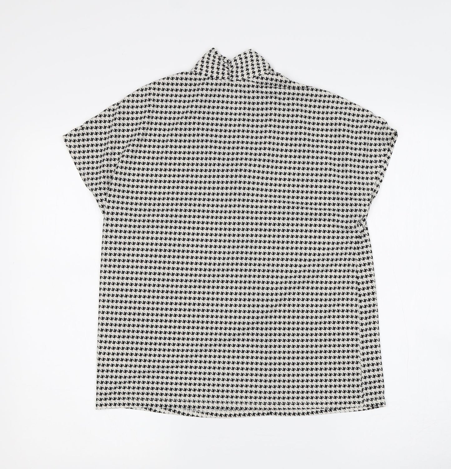 H&M Womens Multicoloured Houndstooth  Basic Blouse Size S