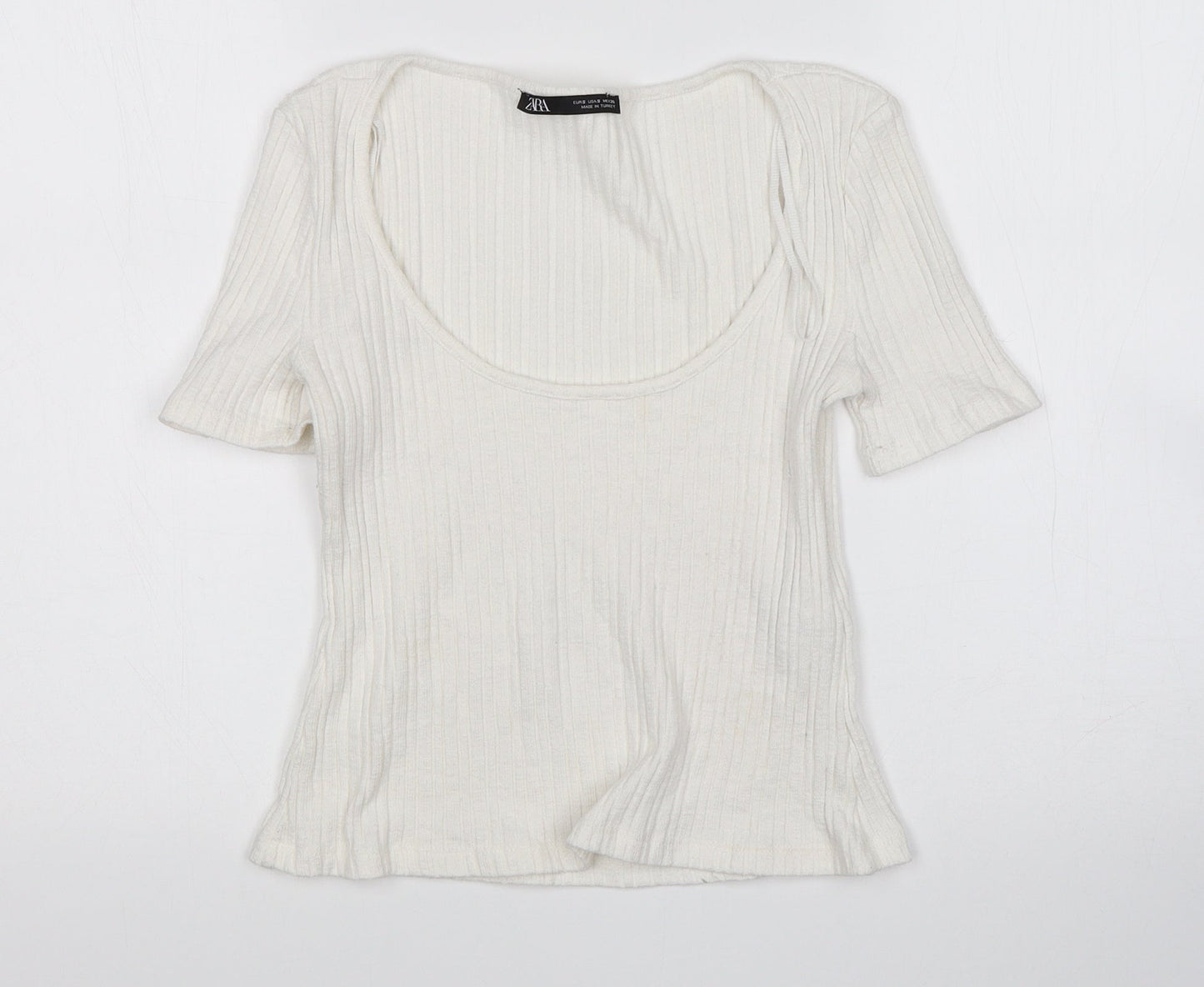 Zara Womens White   Pullover Jumper Size S