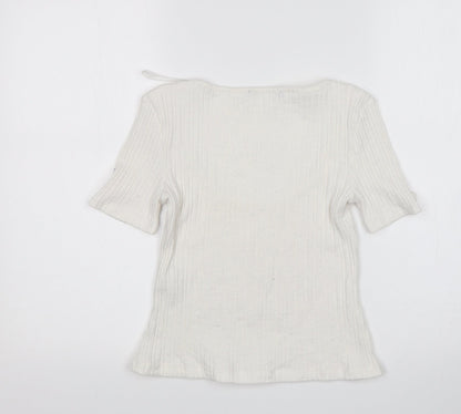 Zara Womens White   Pullover Jumper Size S