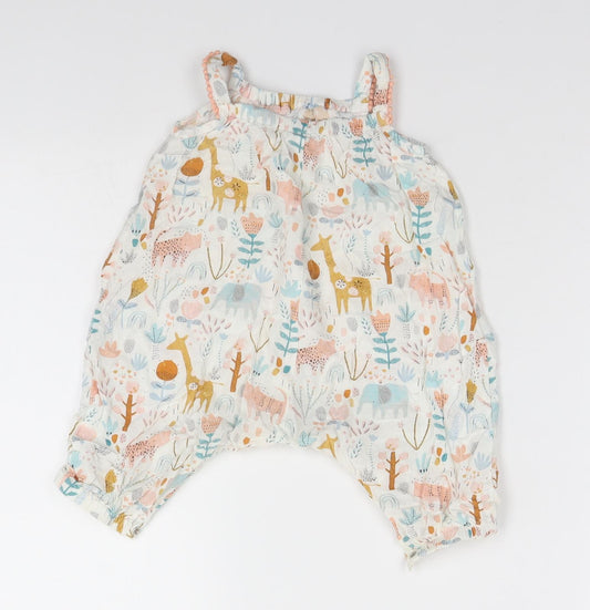 TU Baby White Geometric  Babygrow One-Piece Size 3-6 Months