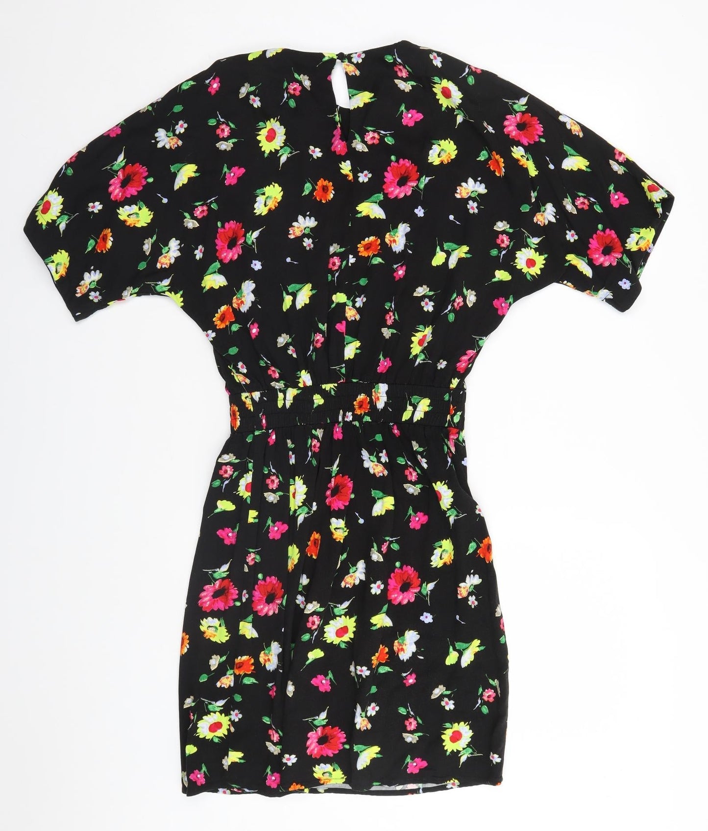 Warehouse Womens Black Floral  A-Line  Size 8