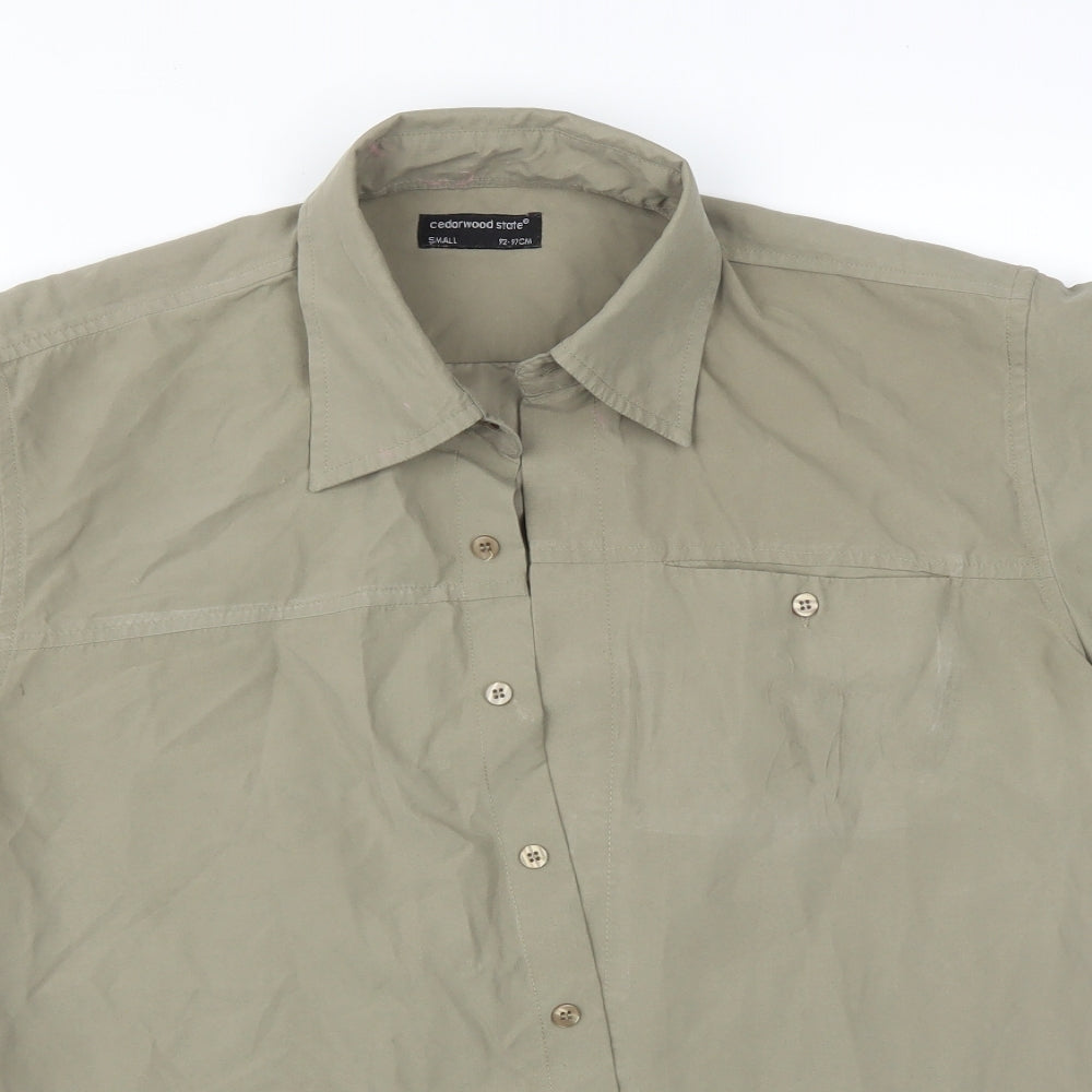 Cedar Wood State Mens Green    Button-Up Size S
