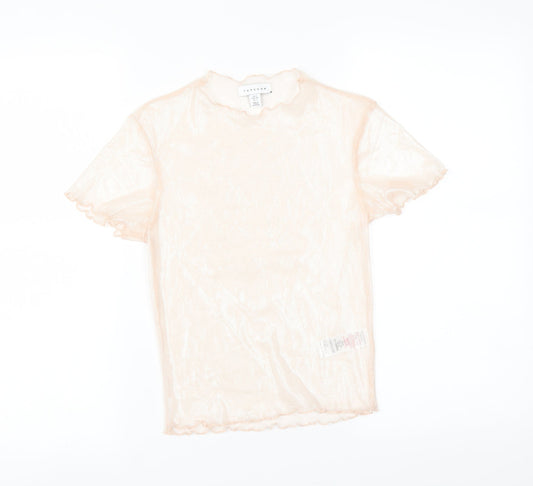 Topshop Womens Pink   Basic T-Shirt Size 6
