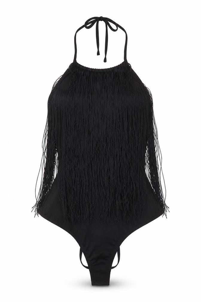 PRETTYLITTLETHING Womens Black   Bodysuit One-Piece Size 4
