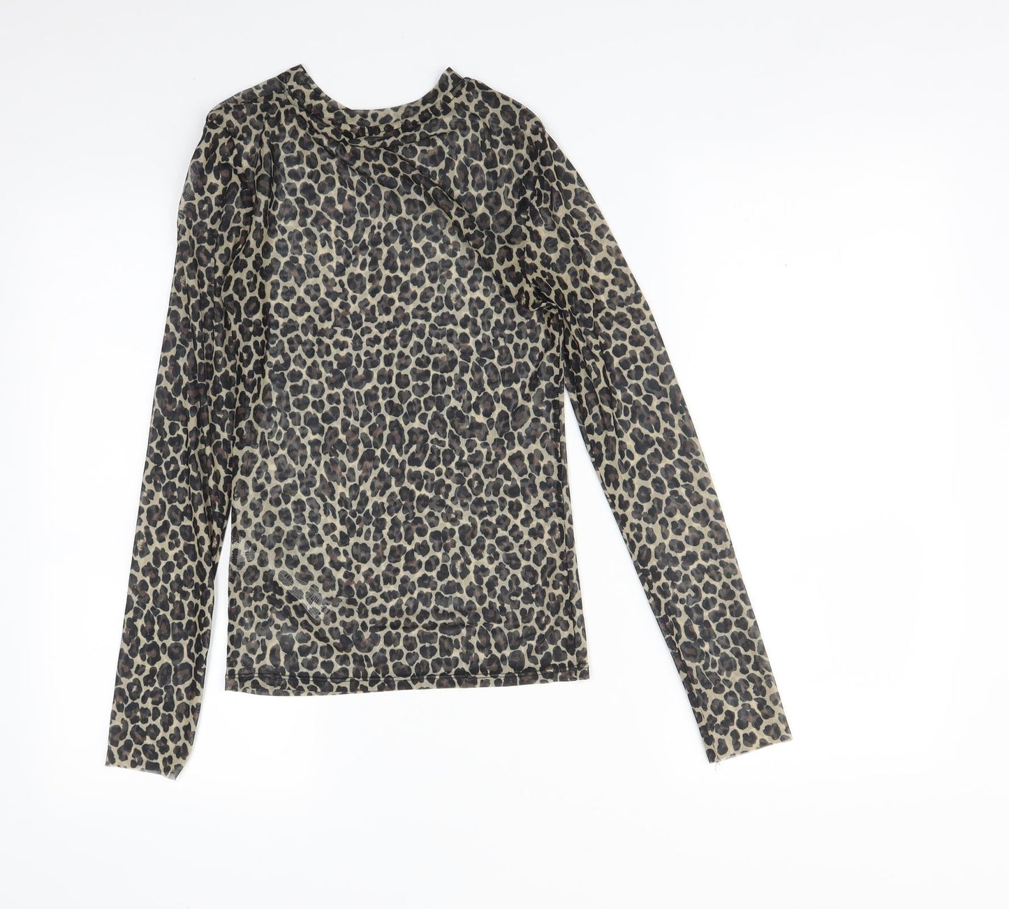 Stradivarius Womens Multicoloured Animal Print  Basic T-Shirt Size S