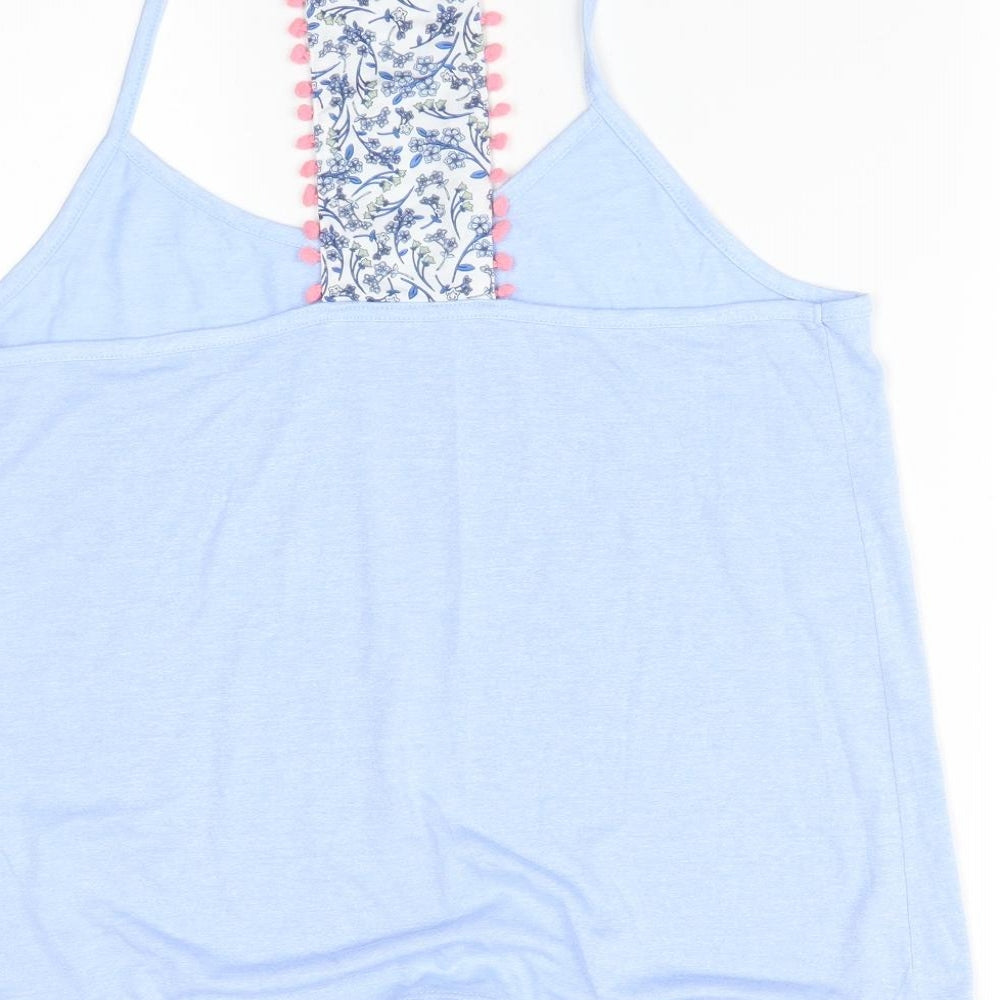 Matalan Womens Blue Solid   Pyjama Top Size M