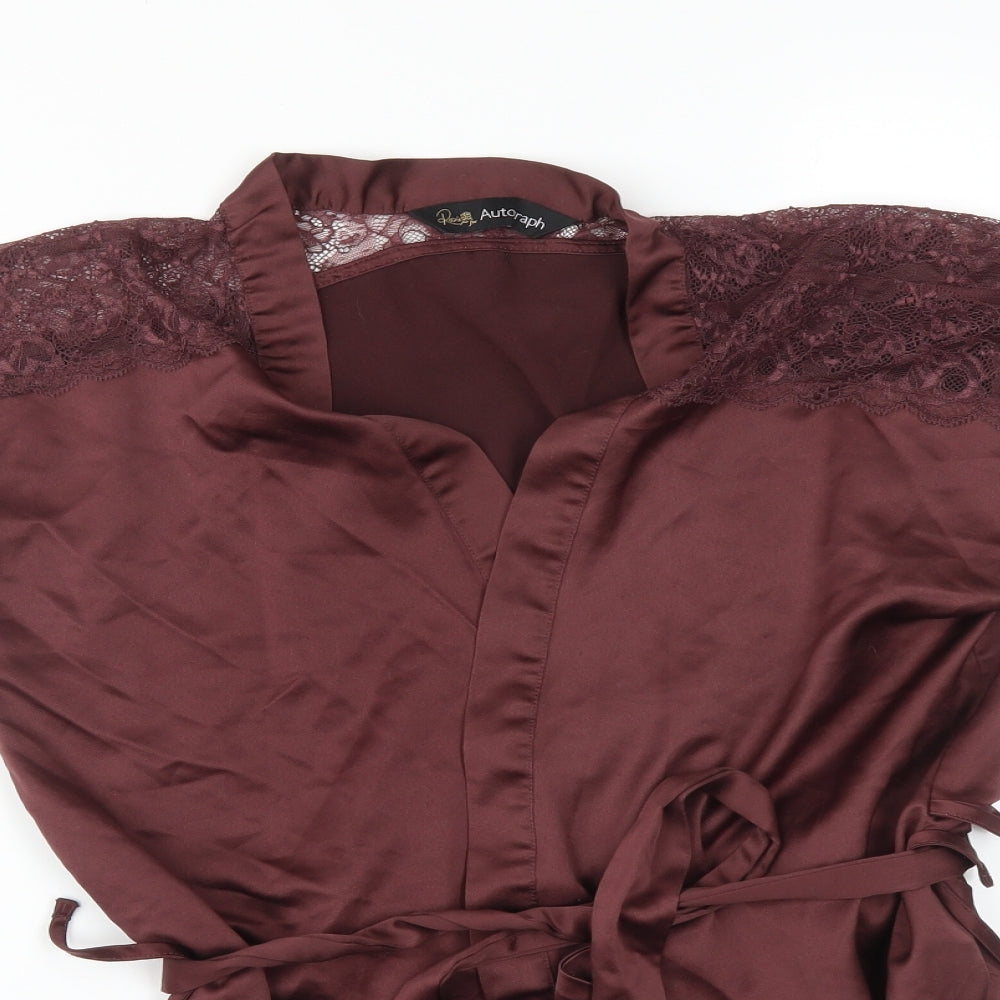 Autograph Womens Purple Solid   Robe Size 12