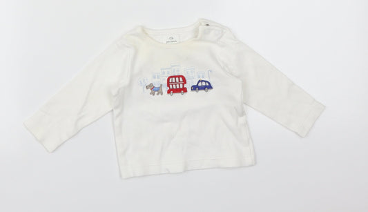 John Lewis Baby White   Basic T-Shirt Size 0-3 Months