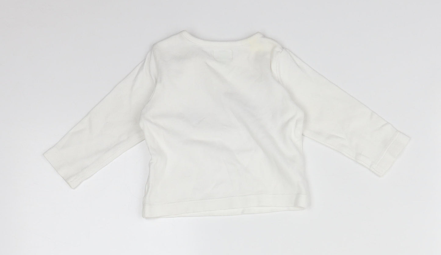 John Lewis Baby White   Basic T-Shirt Size 0-3 Months