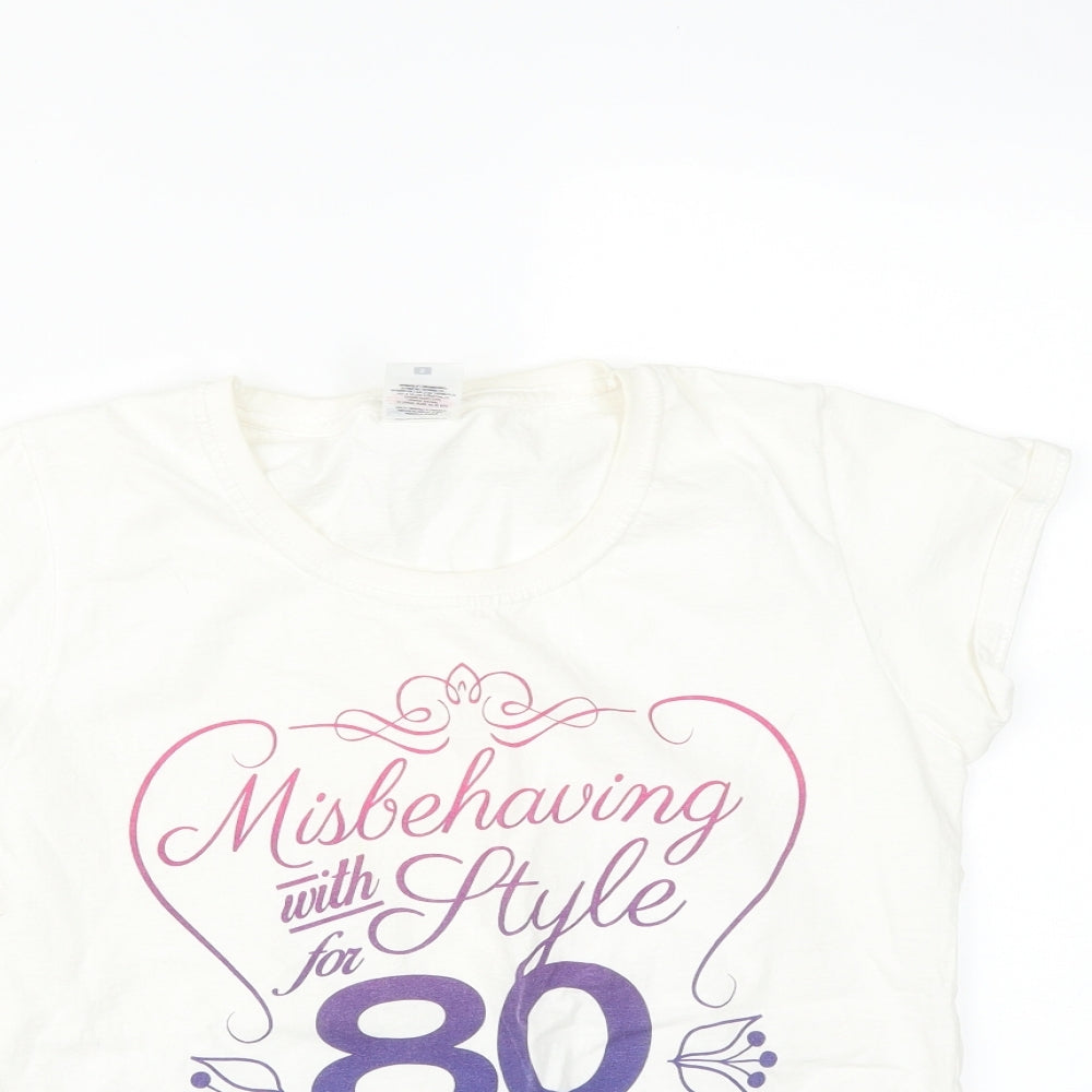 Fruit of the Loom Womens White   Basic T-Shirt Size S