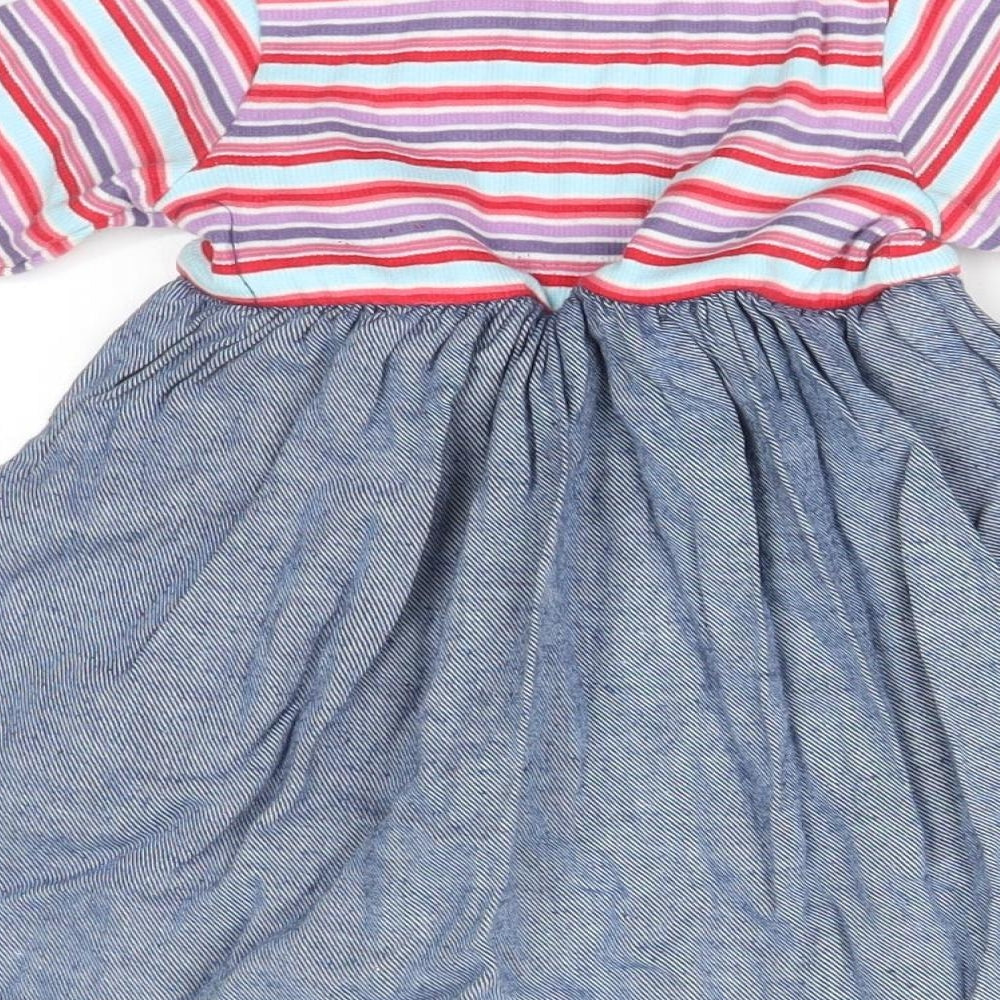 NEXT Girls Multicoloured Striped  Fit & Flare  Size 6-9 Months