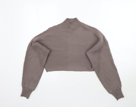New Look Womens Grey  Knit Pullover Jumper Size S  - Taupe colour