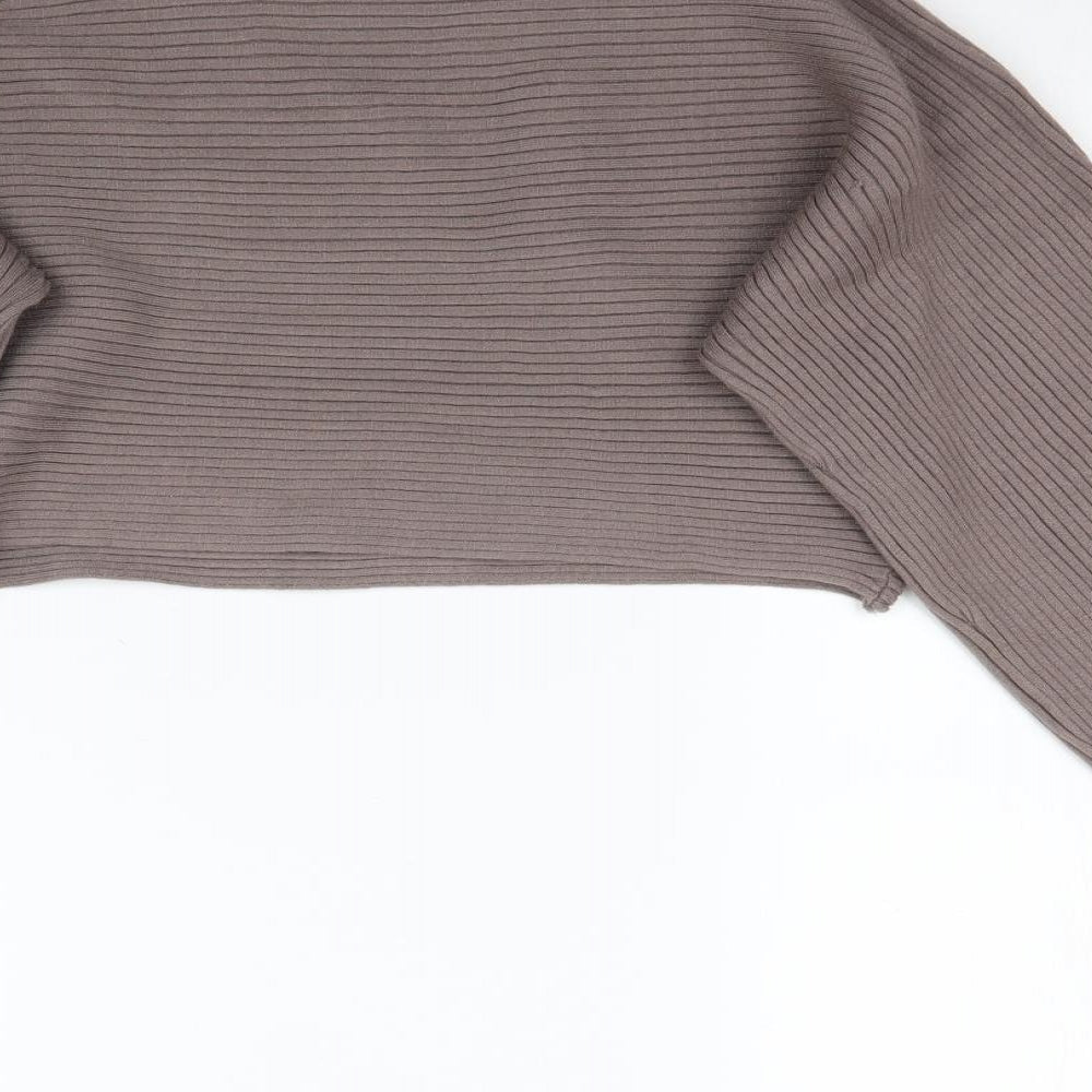 New Look Womens Grey  Knit Pullover Jumper Size S  - Taupe colour
