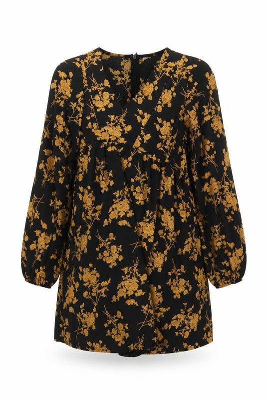 SHEIN Womens Black Floral  Mini  Size S