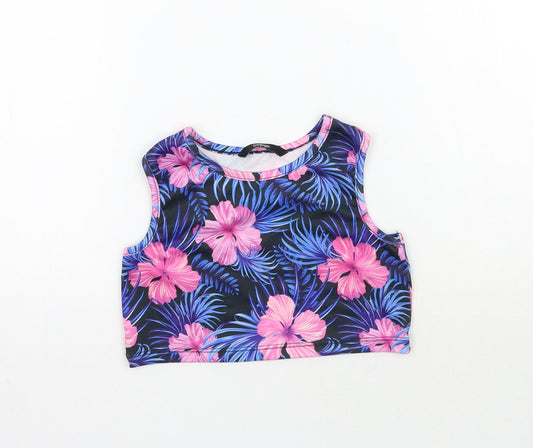 George Girls Multicoloured Floral  Basic Tank Size 4-5 Years  - Swimming top
