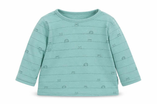 George Baby Green Striped  Basic T-Shirt Size 3-6 Months  - Animals
