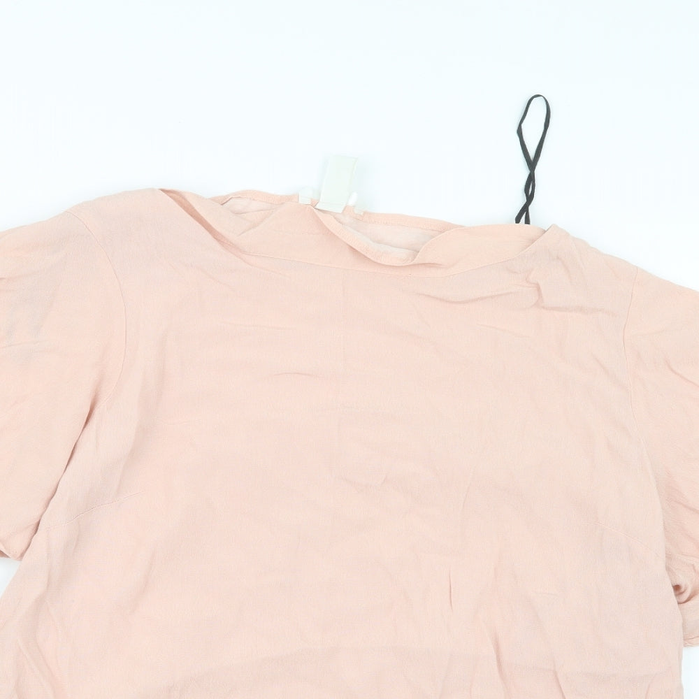 H&M Womens Pink   Basic Blouse Size 10