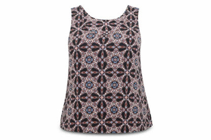 Atmosphere Womens Black Geometric  Basic Blouse Size 10