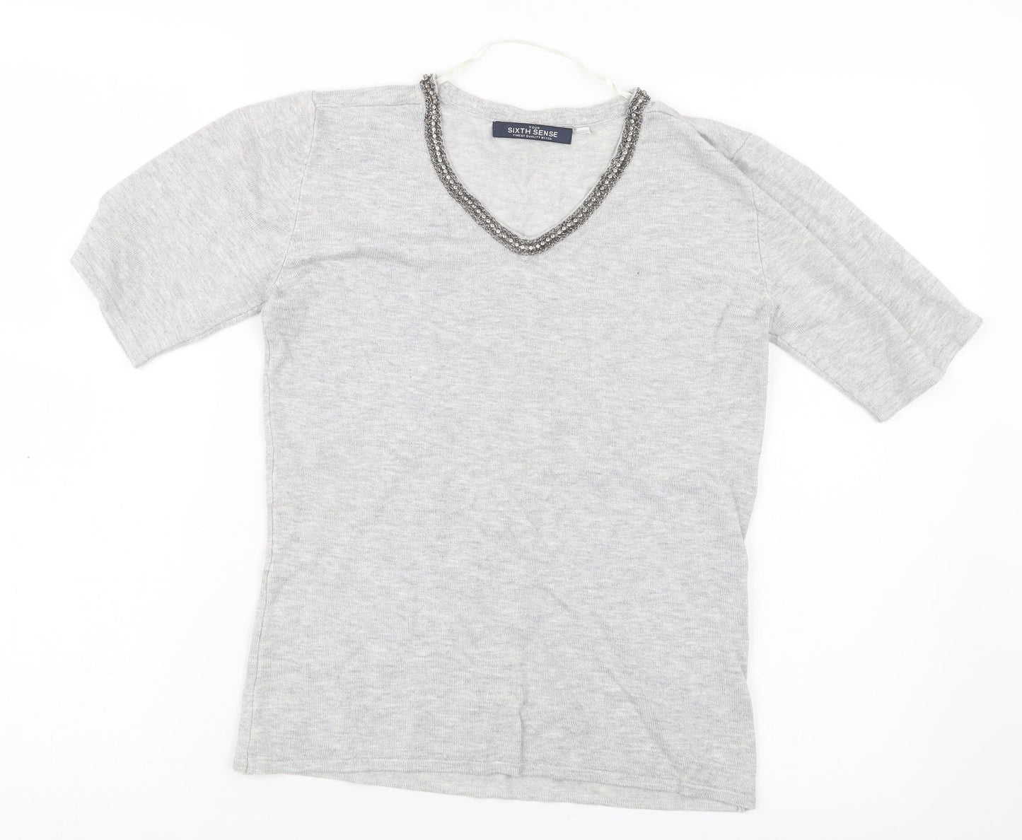 Your Sixth Sense Womens Grey  Knit Pullover Jumper Size S
