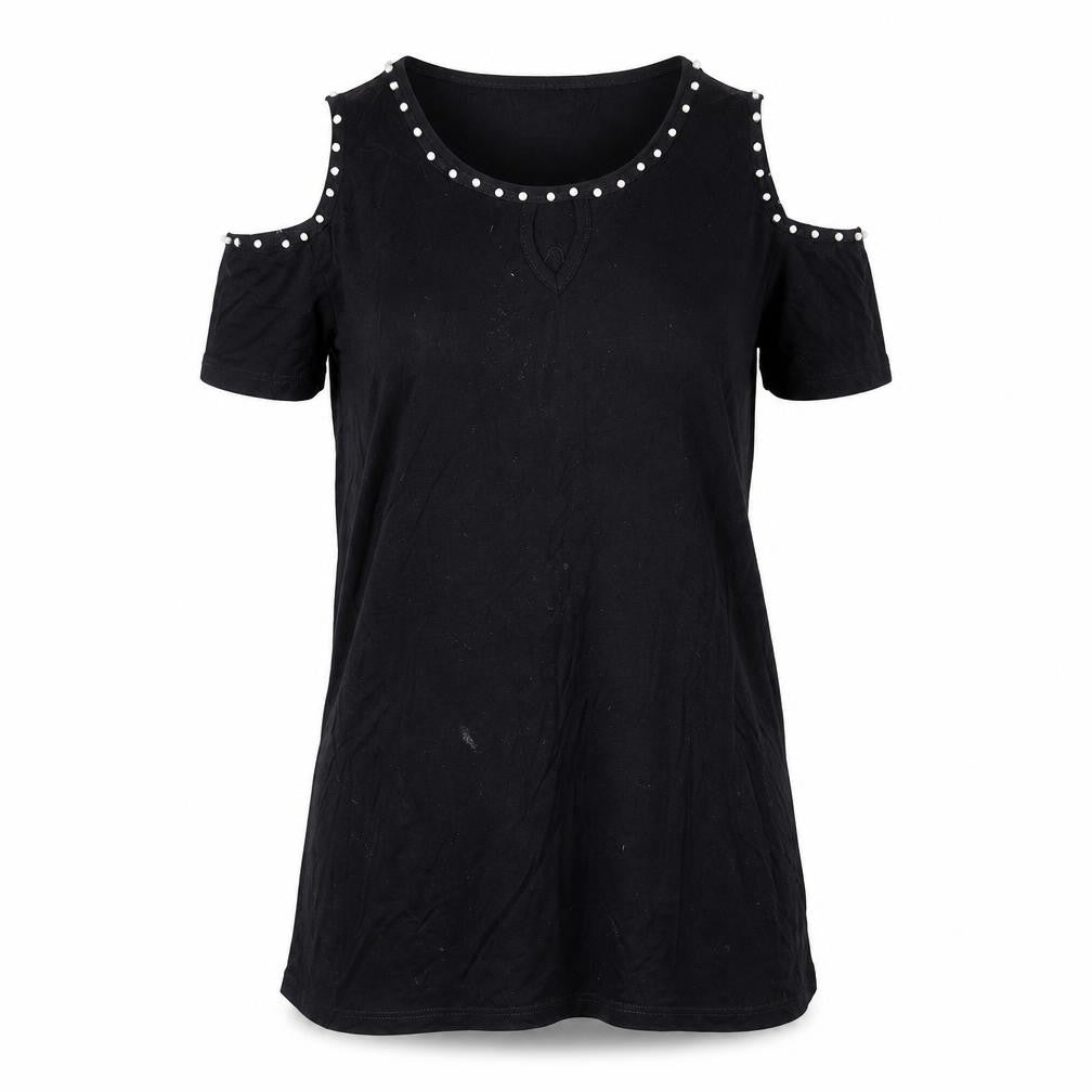 Lin H.C Womens Black   Basic T-Shirt Size M