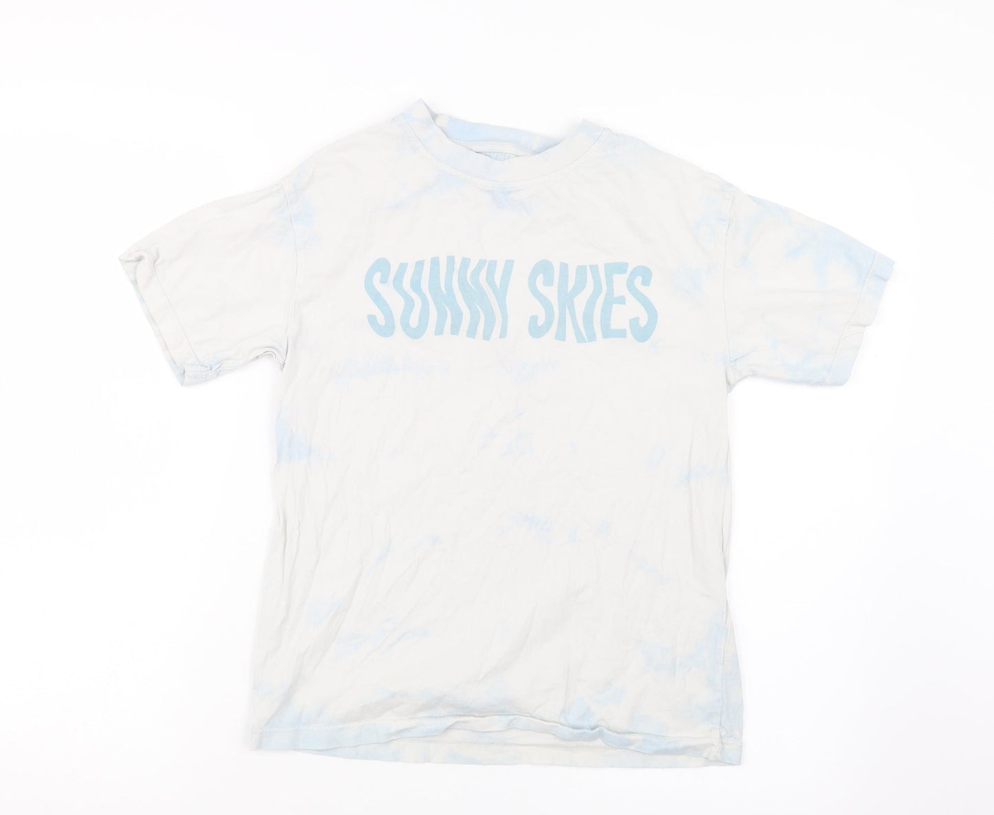 NEXT Girls Blue Geometric  Basic T-Shirt Size 8 Years