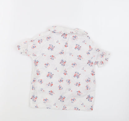 Nutmeg Girls White Floral  Basic Button-Up Size 18-24 Months