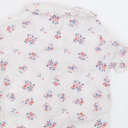 Nutmeg Girls White Floral  Basic Button-Up Size 18-24 Months