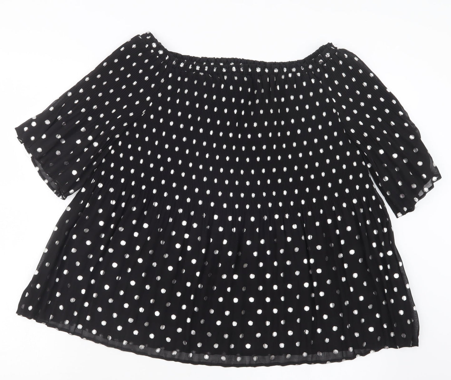 NEXT Womens Black Polka Dot  Basic Blouse Size 12