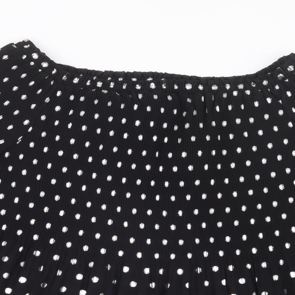 NEXT Womens Black Polka Dot  Basic Blouse Size 12