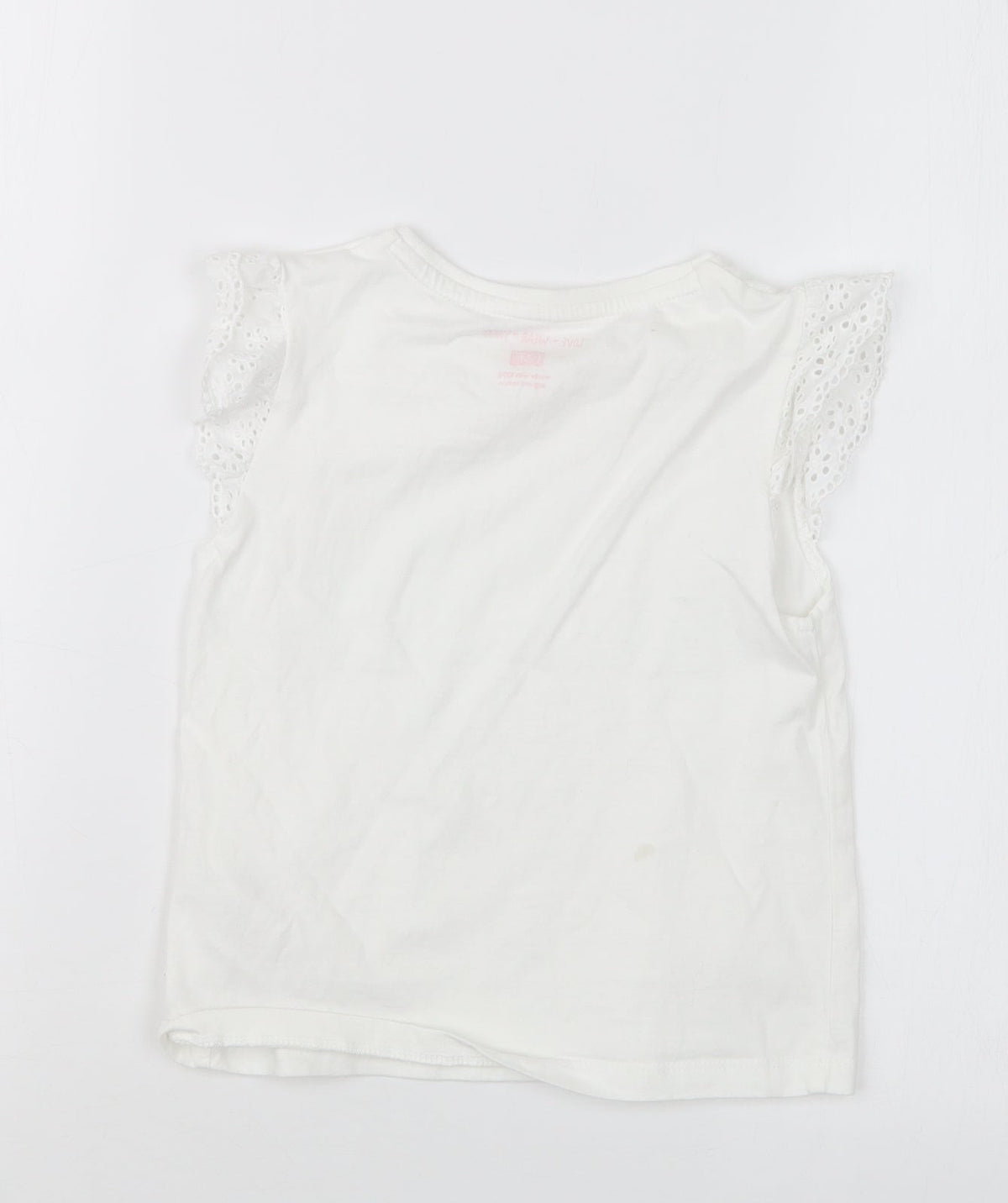 F&F Girls White   Basic T-Shirt Size 6-7 Years