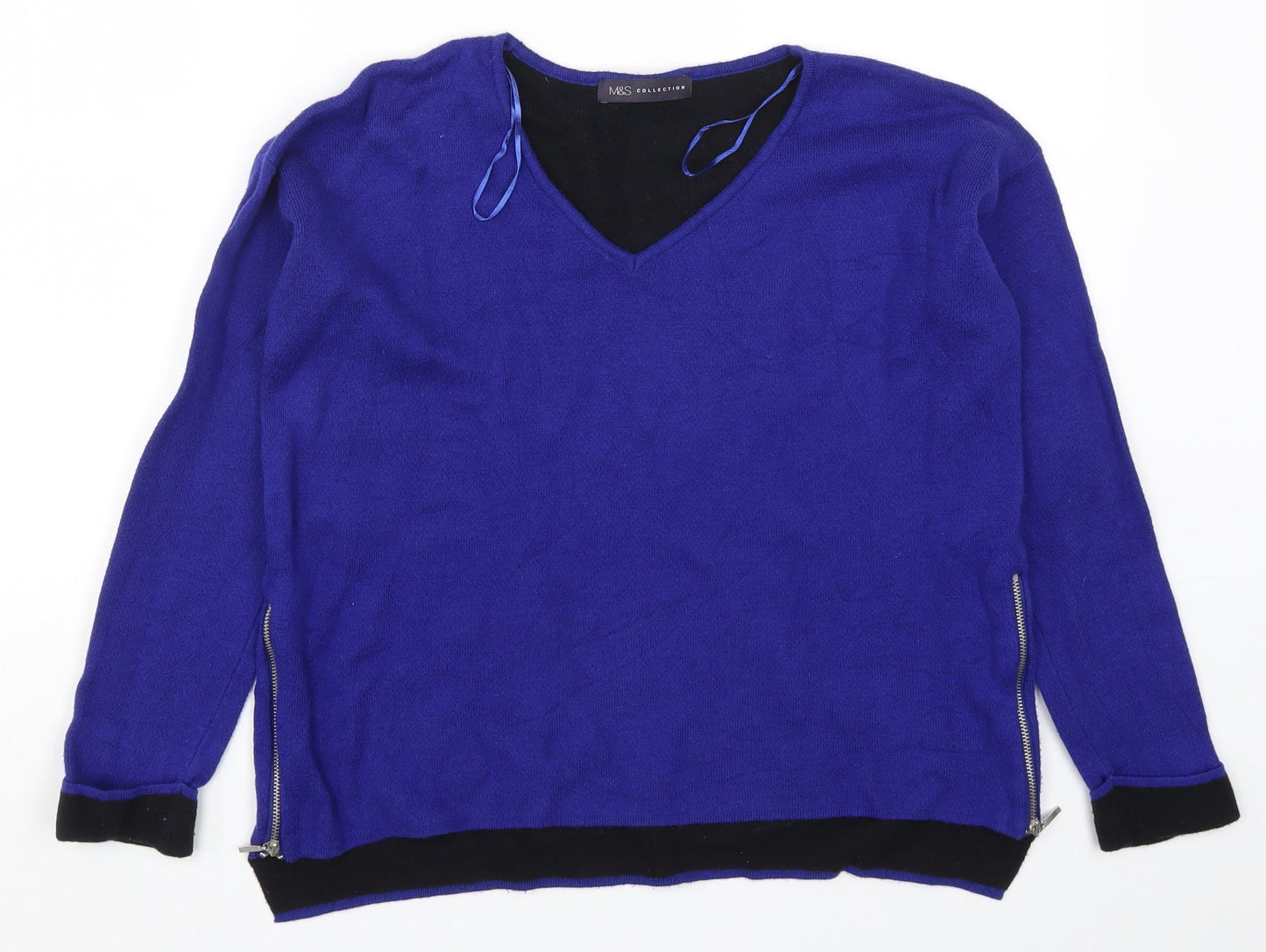 Marks and Spencer Womens Blue  Knit Pullover Jumper Size 10