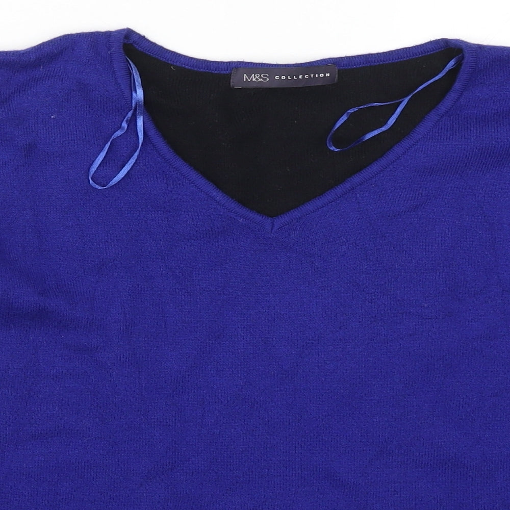 Marks and Spencer Womens Blue  Knit Pullover Jumper Size 10