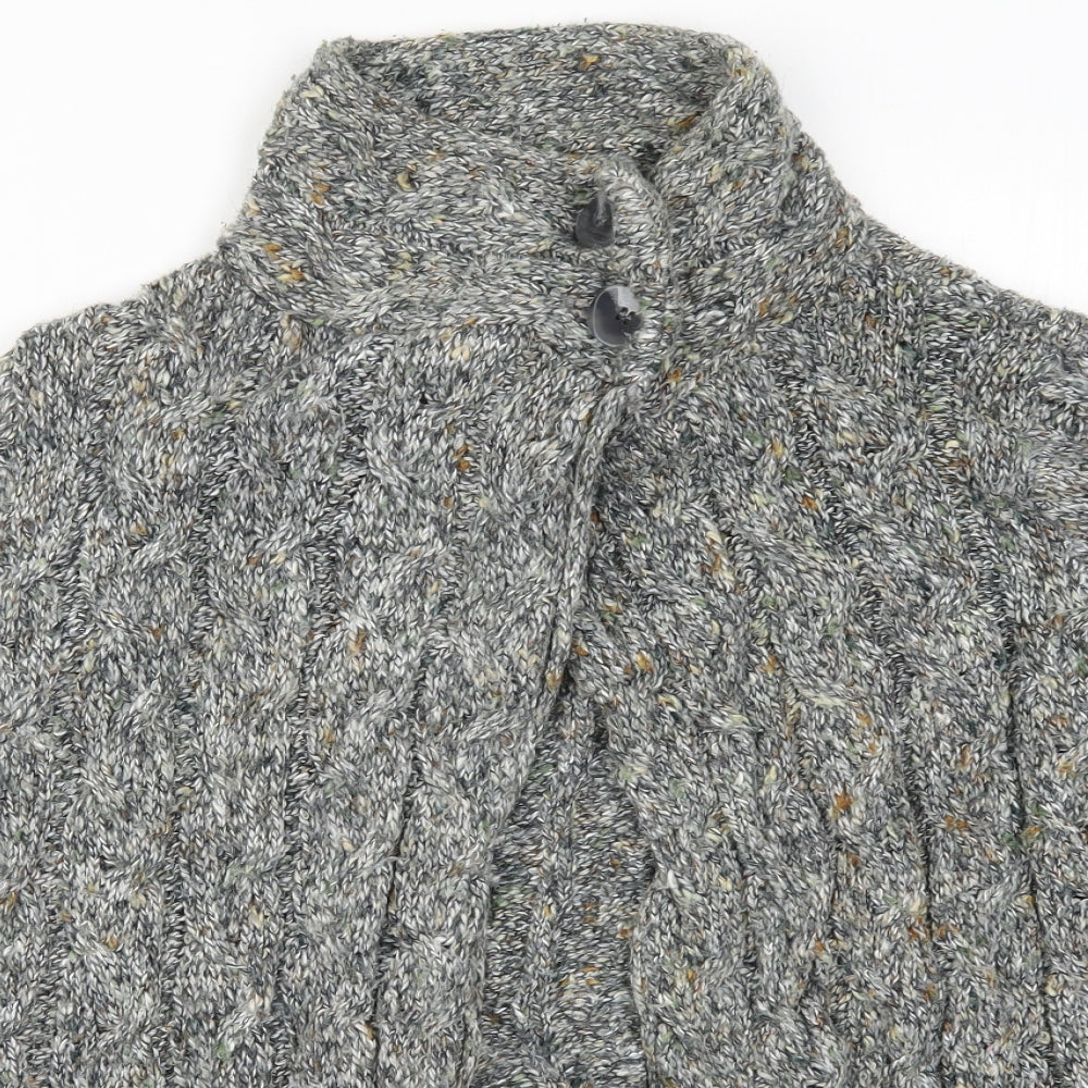 Soon Womens Grey  Knit Cardigan Jumper Size 18