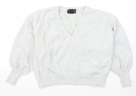 ASOS Womens Grey  Knit Pullover Jumper Size 10