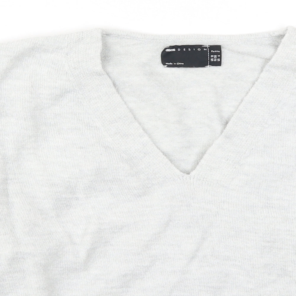 ASOS Womens Grey  Knit Pullover Jumper Size 10