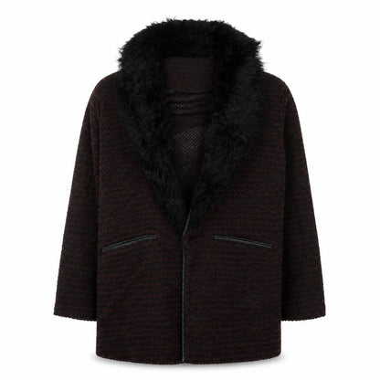 New Look Womens Brown  Knit Jacket Coatigan Size 16  - Burgundy