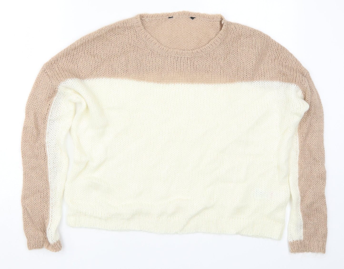 Dorothy Perkins Womens Pink  Knit Pullover Jumper Size S  - Colourblock