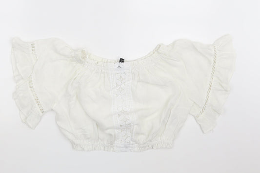 Divided Womens Ivory   Basic Blouse Size 10