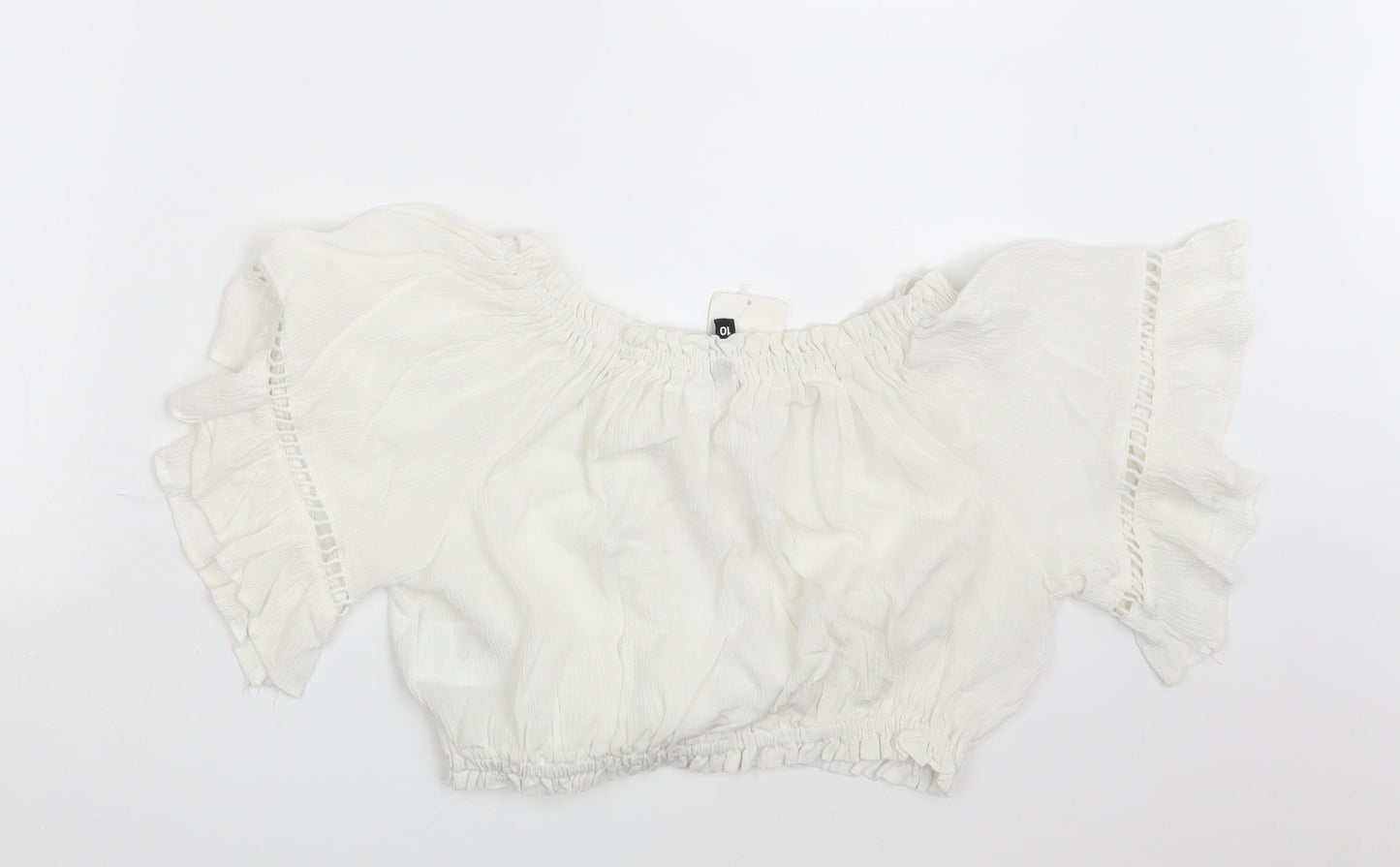 Divided Womens Ivory   Basic Blouse Size 10
