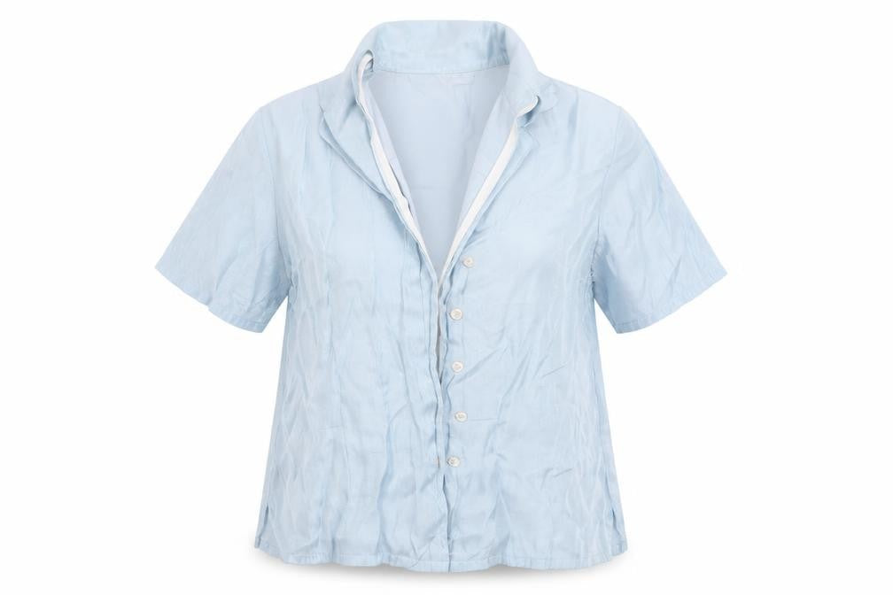 Robbie Bee Womens Blue  Rayon Basic Button-Up Size XL