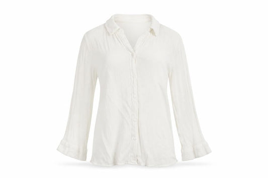 Akasa Womens Ivory   Basic Button-Up Size 10