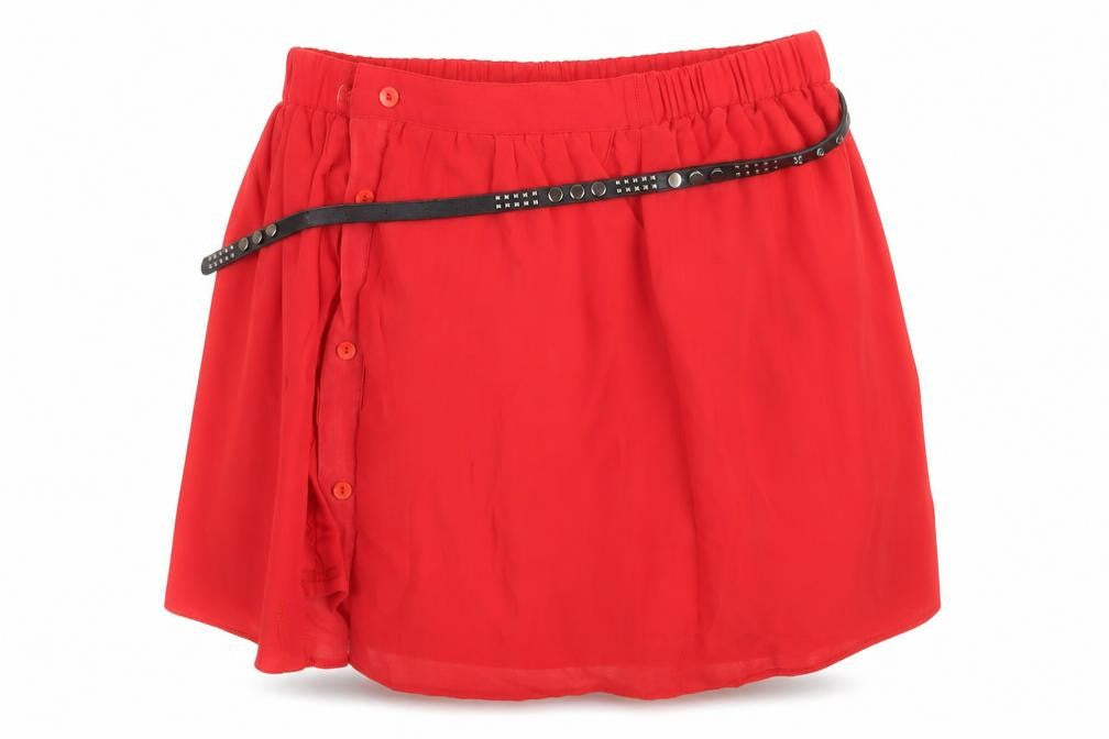 River Island Womens Red   Mini Skirt Size 8  - Belted