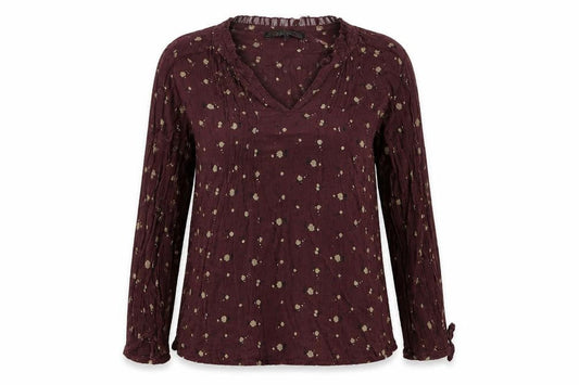 FatFace Womens Brown Floral  Basic Blouse One Size