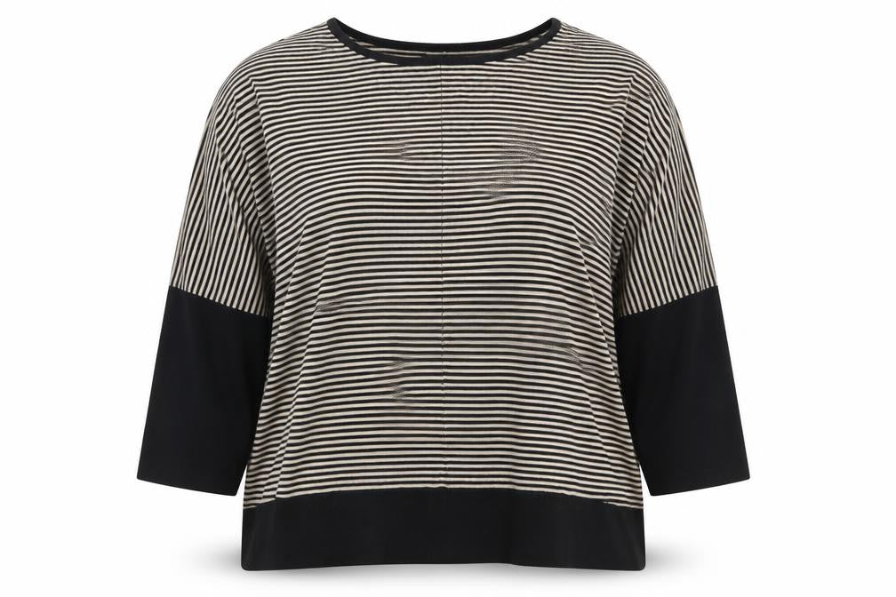 Papaya Womens Brown Striped  Pullover Sweatshirt Size M