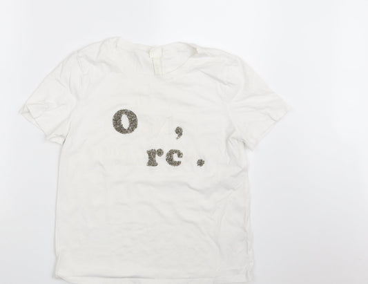 H&M Womens White   Basic T-Shirt Size S