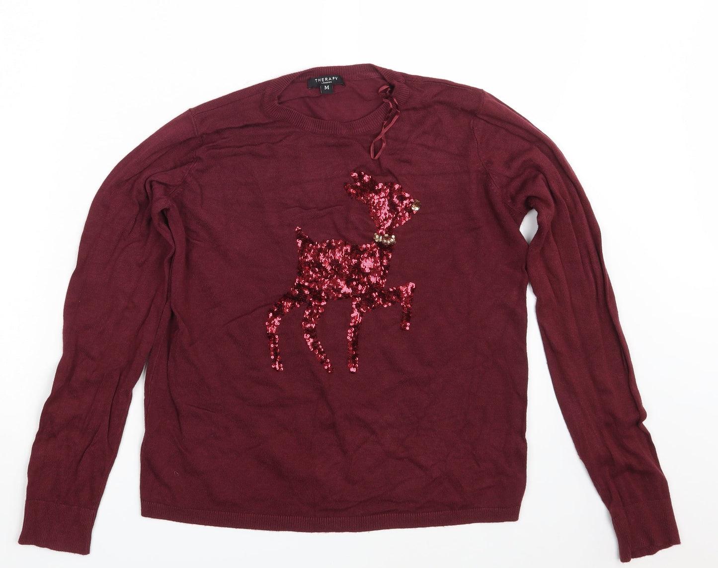 Therapy Womens Purple   Pullover Jumper Size M