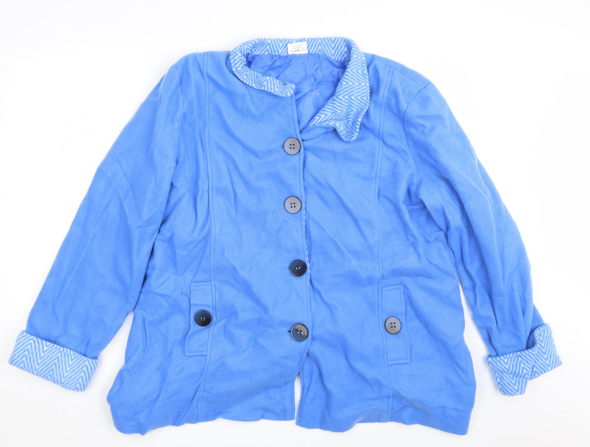 Anna del Lancay Womens Blue   Jacket Blazer Size L