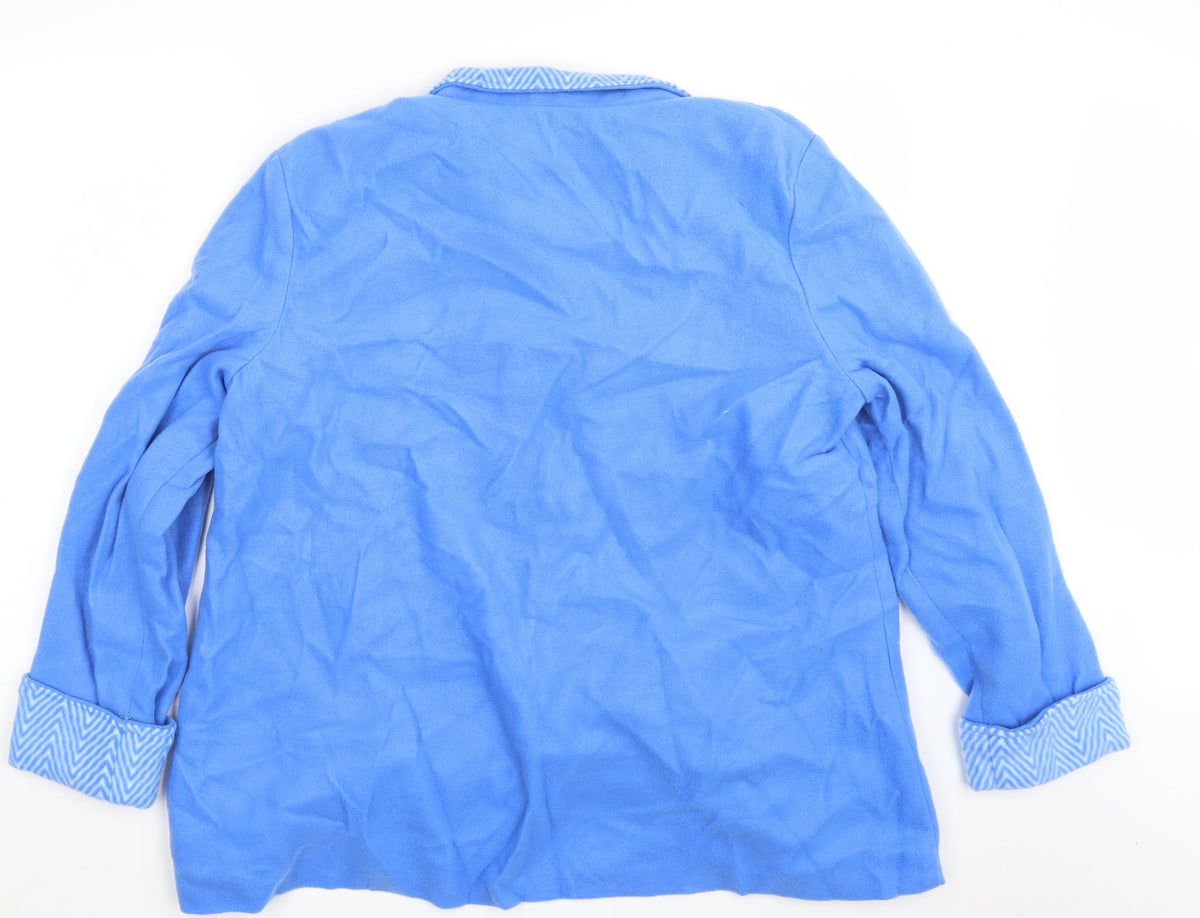 Anna del Lancay Womens Blue   Jacket Blazer Size L