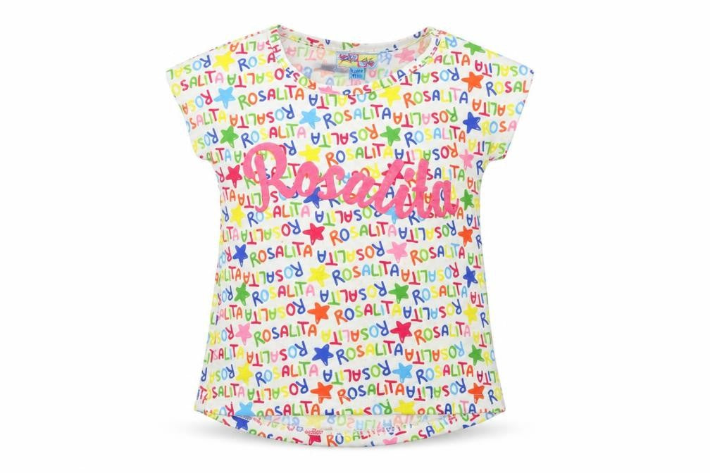rosalita Girls Multicoloured Geometric  Basic T-Shirt Size 3 Years